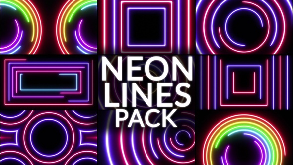 Colored Neon Lines Pack