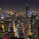 Downtown Chicago Skyscrapers at Night Aerial - VideoHive Item for Sale