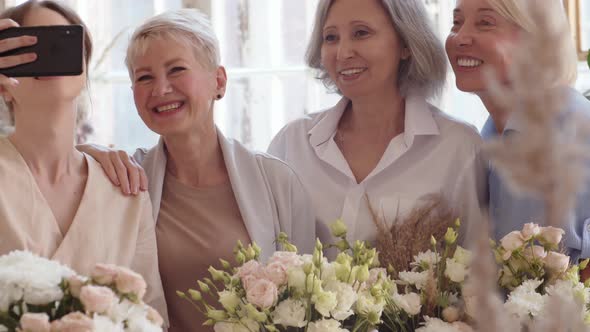 Four Florists Making Selfie alt