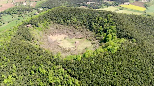 The Santa Margarida Volcano Is an Extinct Volcano in the Comarca of Garrotxa, Catalonia, Spain alt