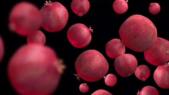 Close-Ups Of Pomegranate Fruits