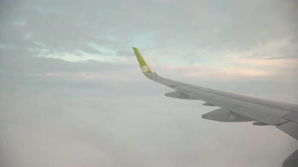 The Flight of the Aircraft Through the Clouds, Descent From a Height Before Landing.