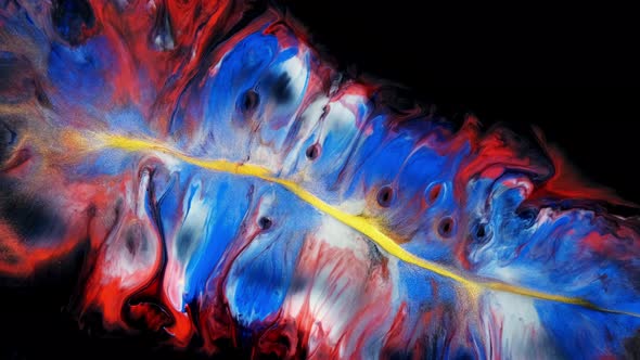 Red Blue Yellow Abstract Acrylic Texture alt