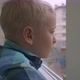 Boy Looking Out the Window Waiting for Parents at Home Alone - VideoHive Item for Sale