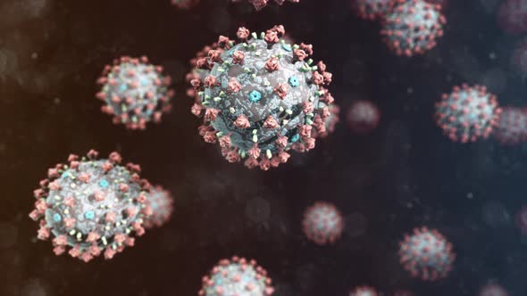 Animated Shot of the Coronavirus - COVID-19