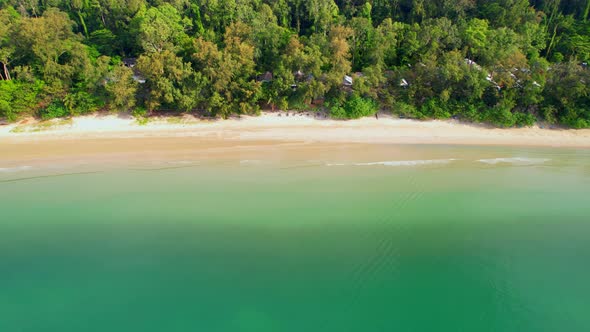 4K aerial view from a drone. coast with turquoise waters and beautiful beaches. alt