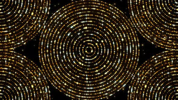 Golden Lines Circles Background 4K alt