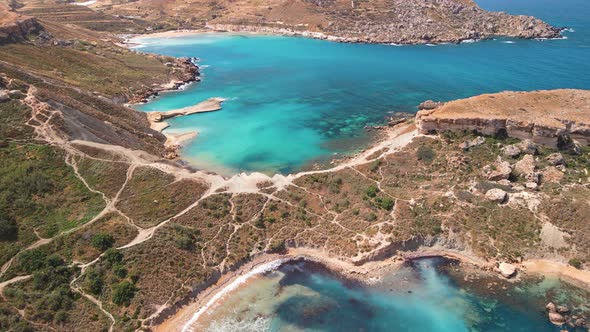 Aerial View of Paradise Bay in Malta alt