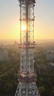 TV Tower in the Morning at Dawn in Kyiv Ukraine alt