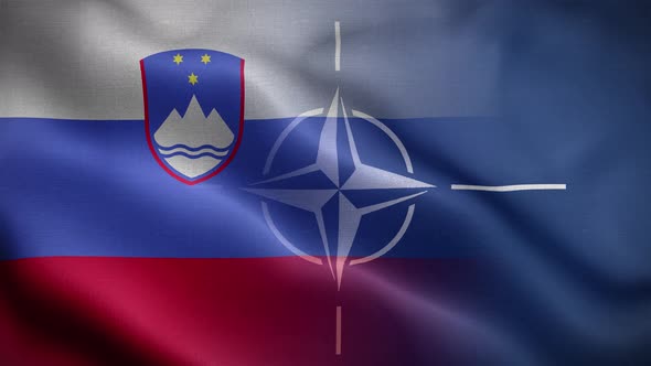 Nato Slovenia Flag Loop Background 4K