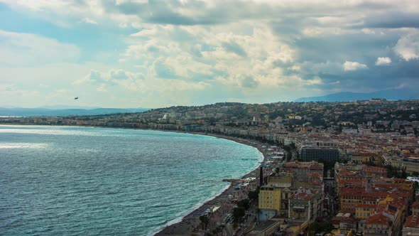 Time Lapse of Nice city and Promenade des Anglais