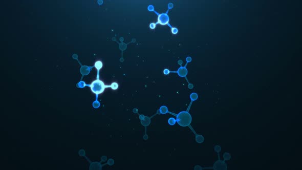 Blue Molecule Rotation