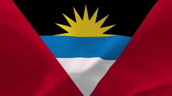 Antigua and Barbuda Waving Flag 4K Moving Wallpaper Background alt