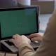 Freelancer Working With Green Screen Laptop - VideoHive Item for Sale