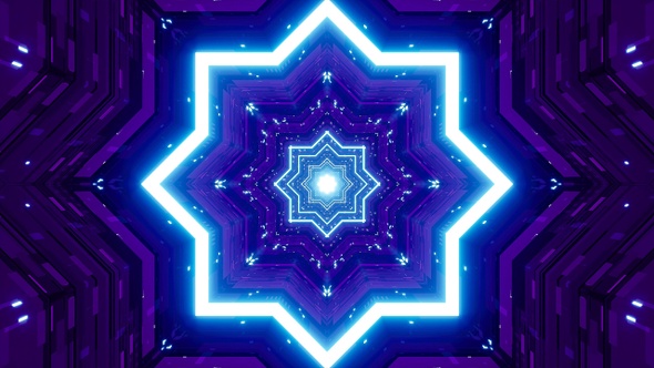 Glow Octagon Star Light Neon Tunnel alt