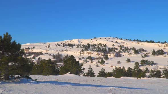 Mountain Plateau in Winter