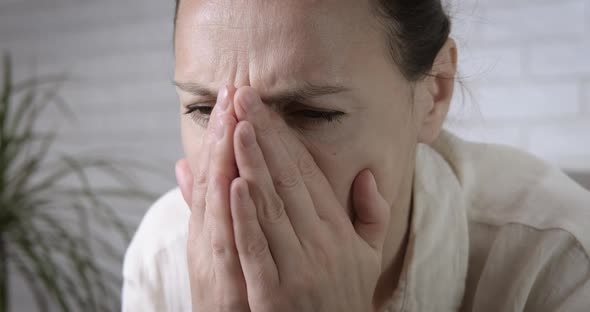 Woman Think About Problems at Home alt