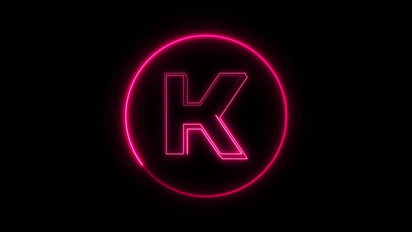 Glowing neon font. pink color glowing neon letter. Vd 482
