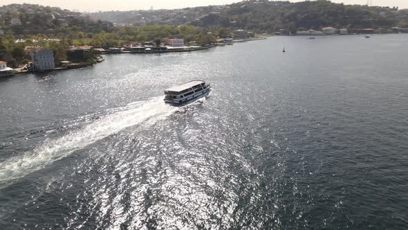 Drone Shot Sea Istanbul Bosphorus alt