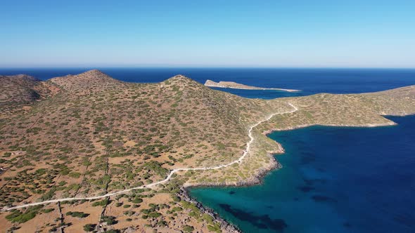 Panorama of Spinalonga Island - Island of Lepers, Crete, Greece