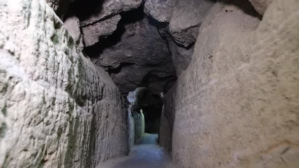 Cave, dungeon. Speleology, cave, dungeon, dark tunnel alt