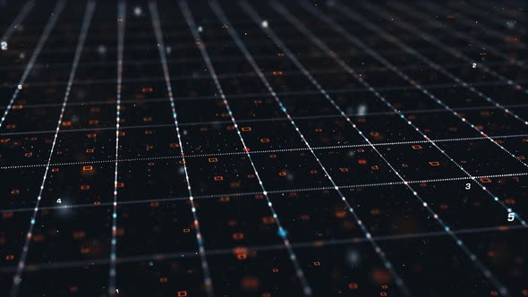 4K Digital coding and data background (loopable)