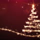 Christmas Tree Animation with Lights and Snowflakes on Red - VideoHive Item for Sale
