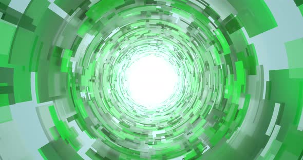 Green Abstract Tunnel Blocks (Loopable)