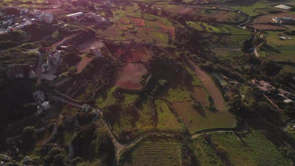Aerial drone video from Malta, Mdina, L-Imtarfa and surroundings alt