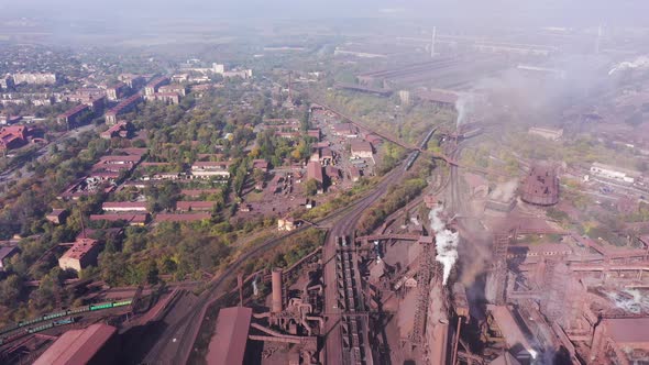 Metallurgical plant from a bird's eye view.