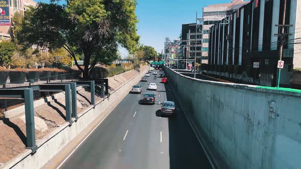 Timelapse in Viaducto Miguel Aleman, onof the mais avenues of Mexico ...