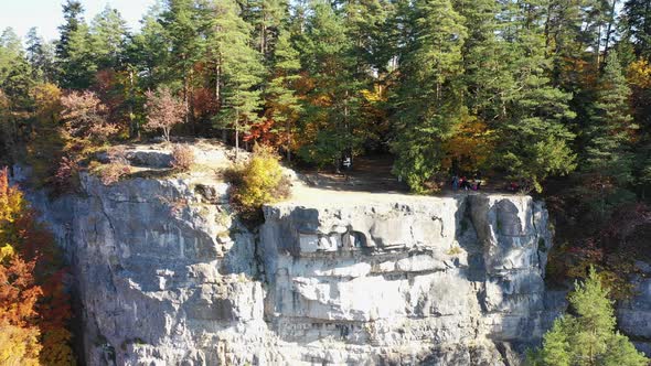 A view of the Tomasovsky vyhlad recreational zone in the Slovak Paradise National Park in Slovakia alt