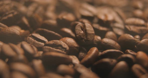 Coffee beans slow motion indoor alt
