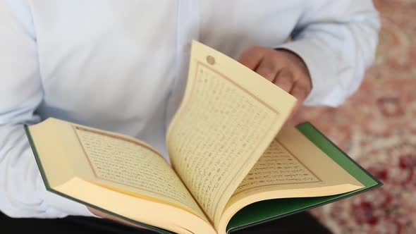 Reading Quran in Islam Mosque, Stock Footage | VideoHive