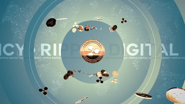 04 - 10 RIPPLE Cryptocurrency Background with Text 4K alt