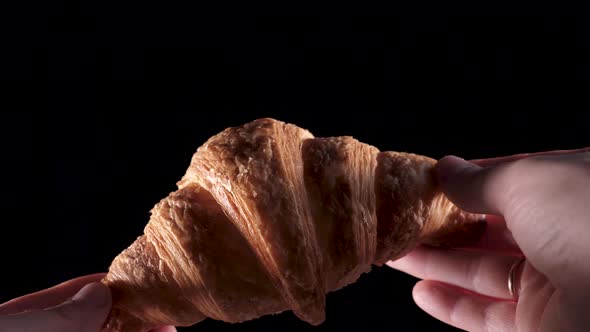 A Hand Holding a Piece of Food