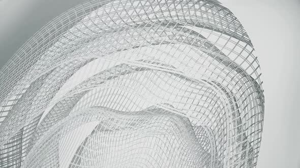 Wavy Grid Corporate White Background alt