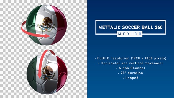 Metallic Soccer Ball 360º - Mexico