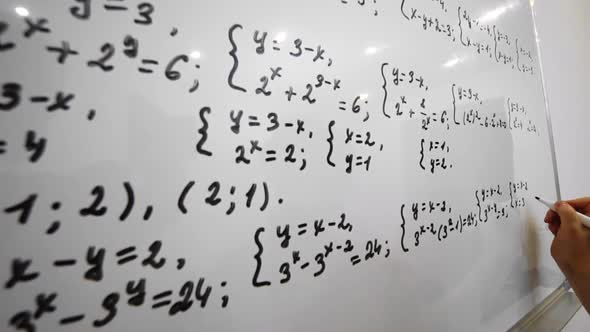 Mathematics Equation on Whiteboard