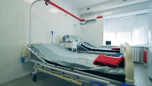 Hospital Ward During Pandemic. Coronavirus, Covid 19 Concept. alt