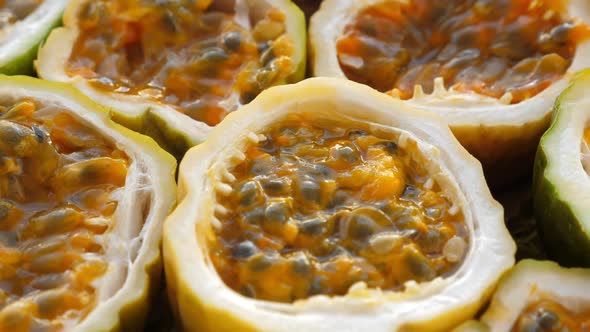 Passion Fruit Background with Half Cut Chinola alt