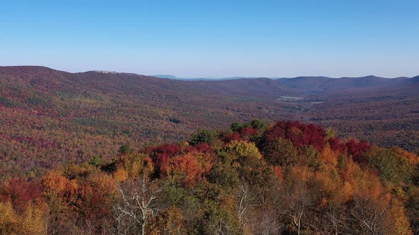 Tibbet Knob - Aerial - Virginia/West Virginia border - Autumn alt