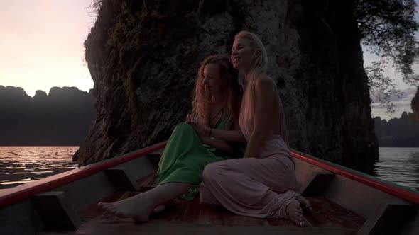 Beautiful Women Holding Hands alt