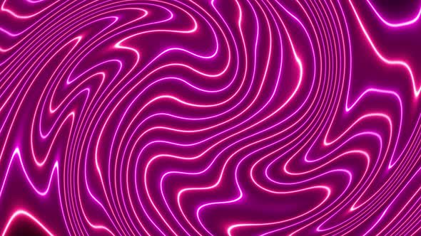 pink color neon line wave background animation. Vd 2091
