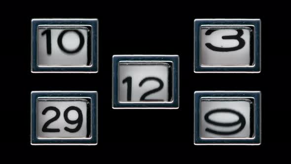 Numbers with Different Speeds Change, on a Rectangular Display, Part of the Window on the Clock alt
