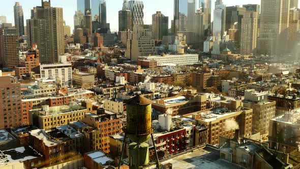 Establishing Shot of New York City Landmark Skyline Cityscape alt