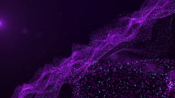 Colorful Action Explosion Particles on Dark Area Background alt