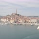 Rovinj, Croatia. Long Aerial Footage With Old Town. Flat Color - VideoHive Item for Sale