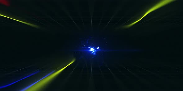 4k Abstract Speed of light Light Streaks Multicolor neon glowing rays and stars in motion Lines hype