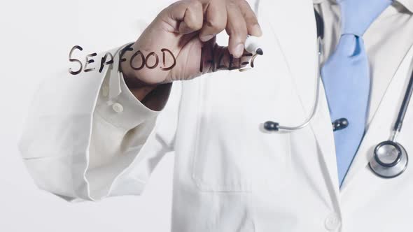Asian Doctor Writes Seafood Allergy alt